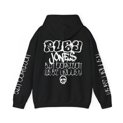 Skull Graffiti Sleeves Black Hoodie